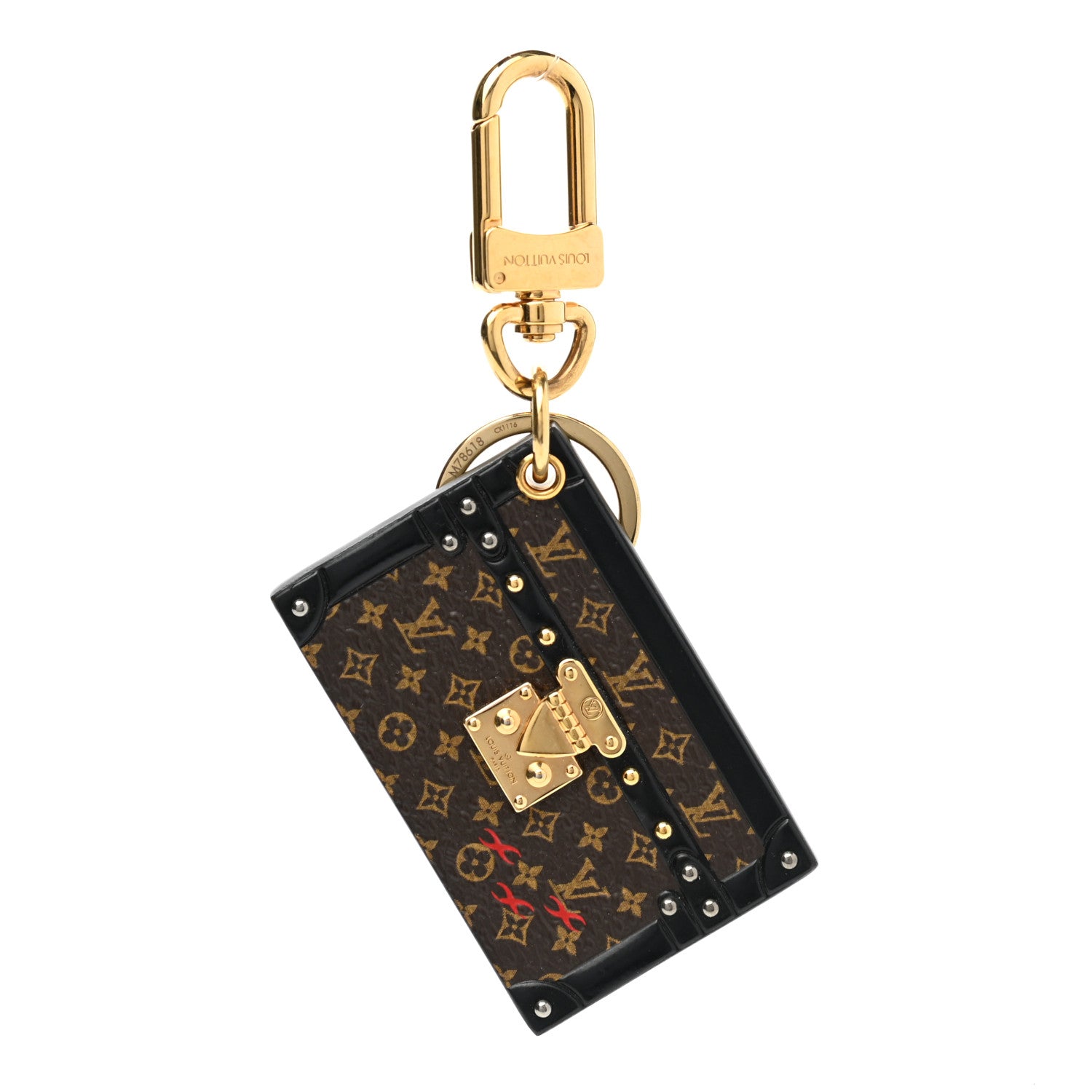 Louis Vuitton Petite Malle Bag Charm Key Holder Brown 1 of 5
