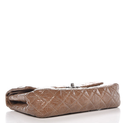 Chanel Crinkled Patent Quilted Medium Double Flap Beige 5 of 8