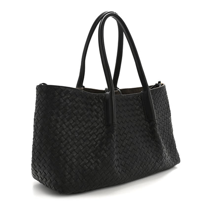 Bottega Veneta Calfskin Intrecciato Pinacoteca Reversible Tote Black Fondant 4 of 11