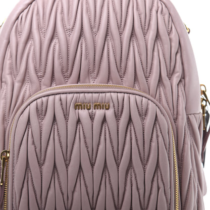Miu Miu Nappa Matelasse Backpack Mughetto 9 of 9