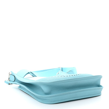 Hermes Taurillon Clemence Evelyne III PM Bleu Atoll 3 of 9