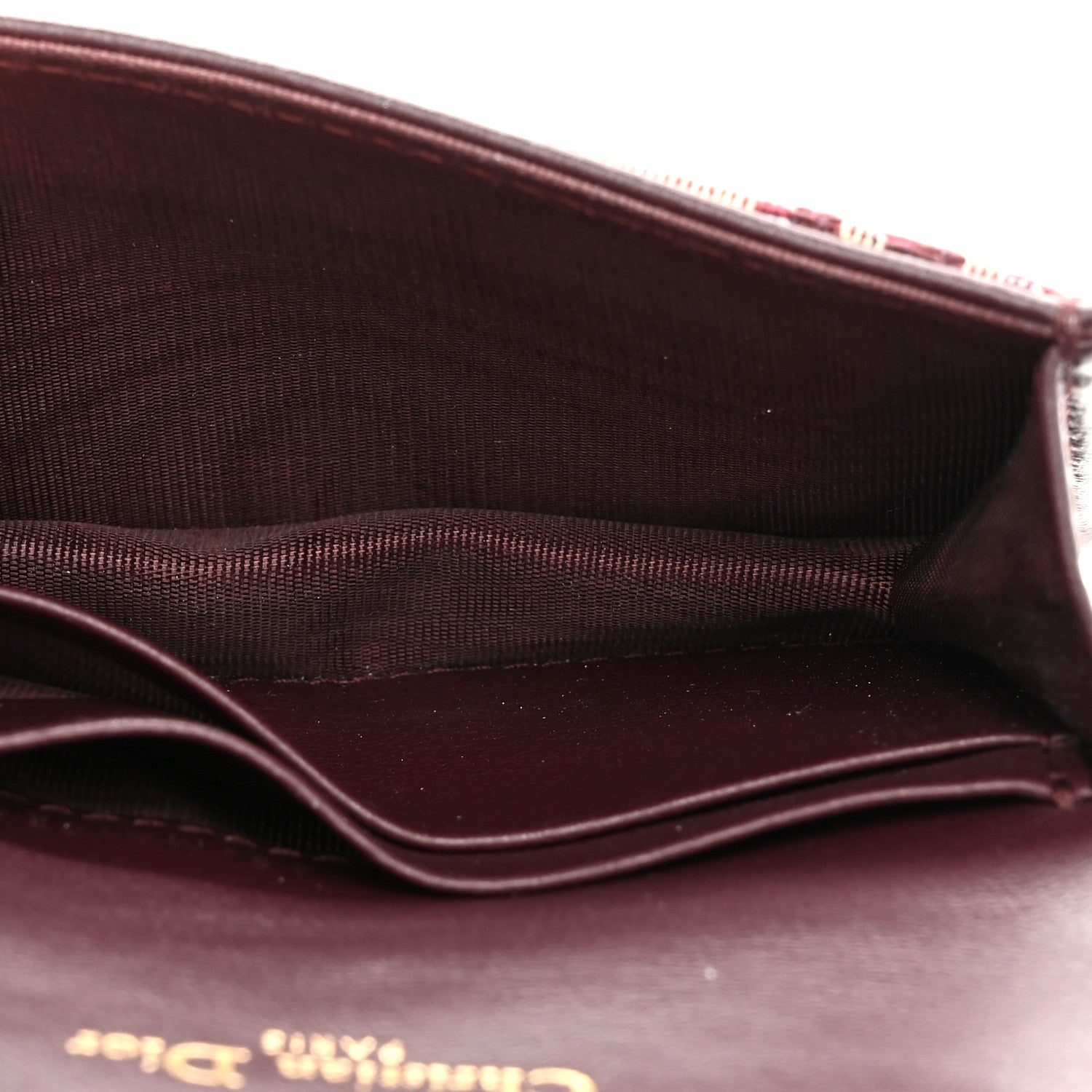 Christian Dior Oblique Saddle Card Holder Bordeaux 5 of 8