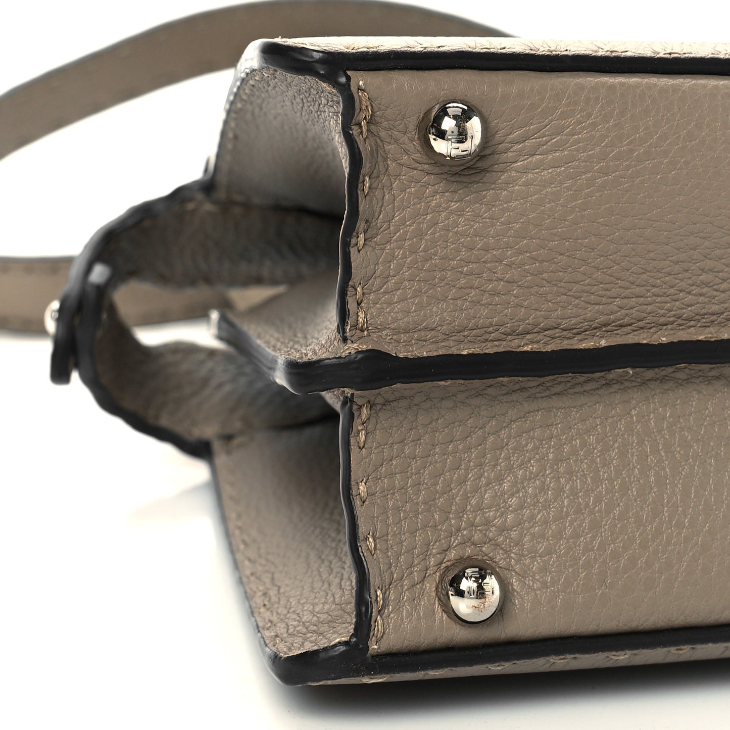 Cuoio Romano Selleria Chamois Small Peekaboo I SEE U Satchel Corda Camelia Cipria