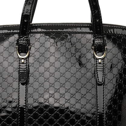 Gucci Patent Microguccissima Large Nice Top Handle Dome Bag Black 9 of 15