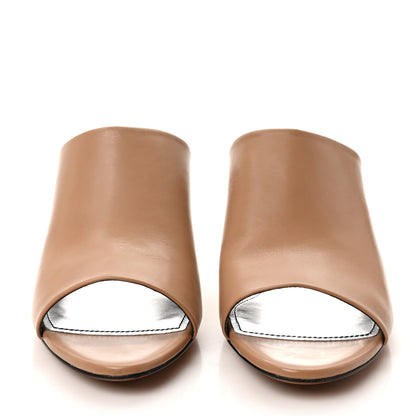 Givenchy Smooth Calfskin 4G Logo Triangle Mules 40 Beige 2 of 9