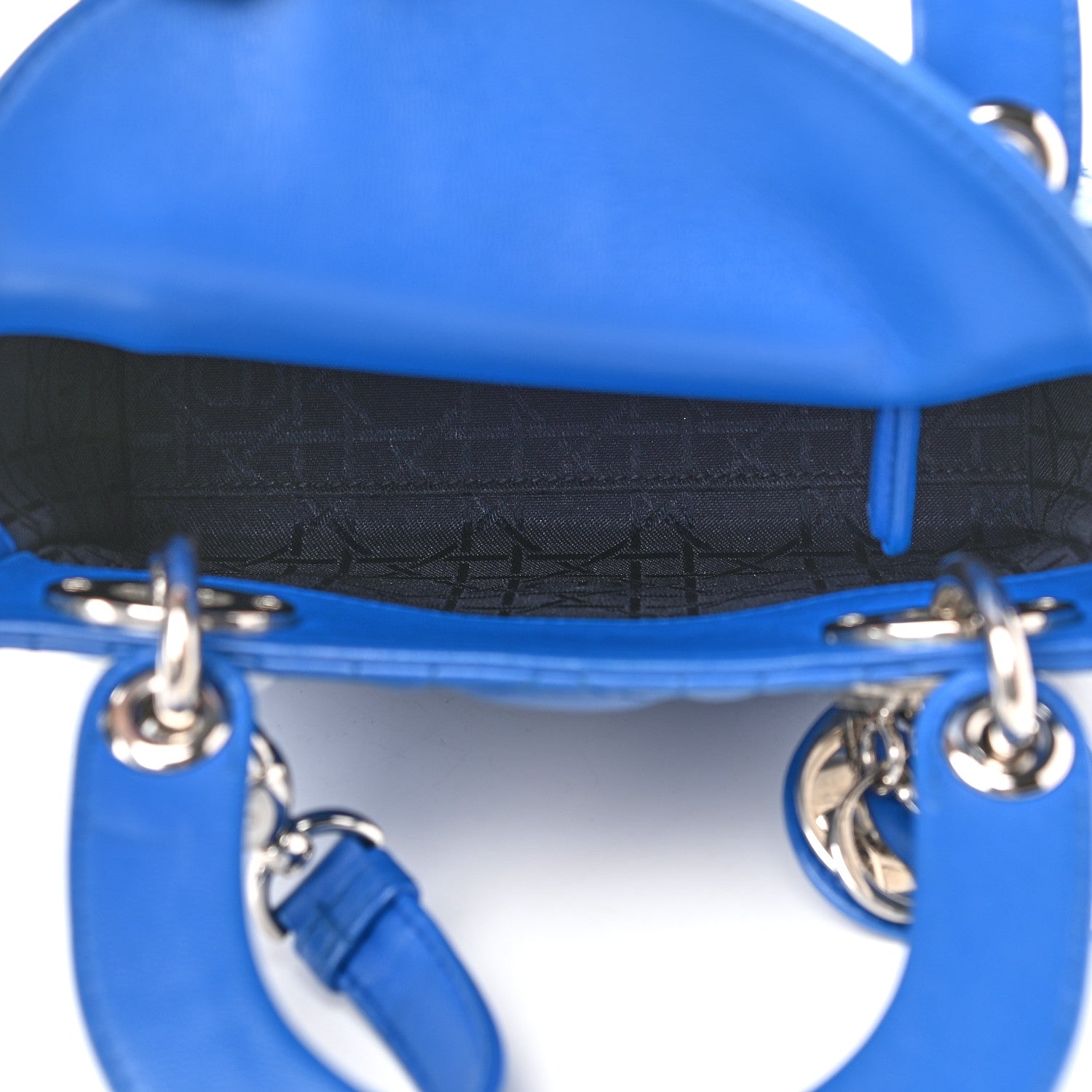 Christian Dior Lambskin Cannage Mini Lady Dior Blue 5 of 8