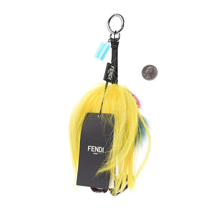 Fendi Goat Mink Fox Fur Mum Wonders Bag Charm Yellow Water Multicolor 2 of 3