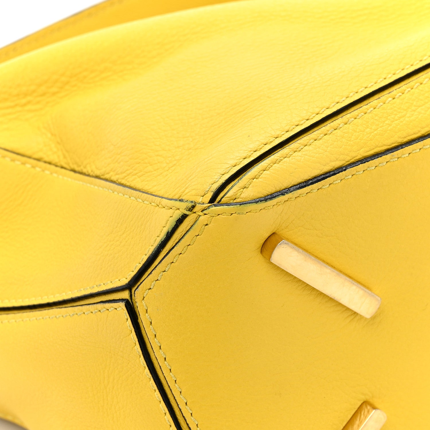 Loewe Calfskin Small Puzzle Bag Yellow 10 of 14
