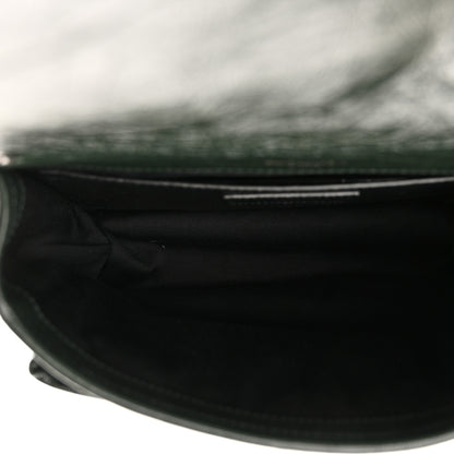 Saint Laurent Crinkled Calfskin Matelasse Monogram Baby Niki Chain Satchel Dark Green 5 of 10