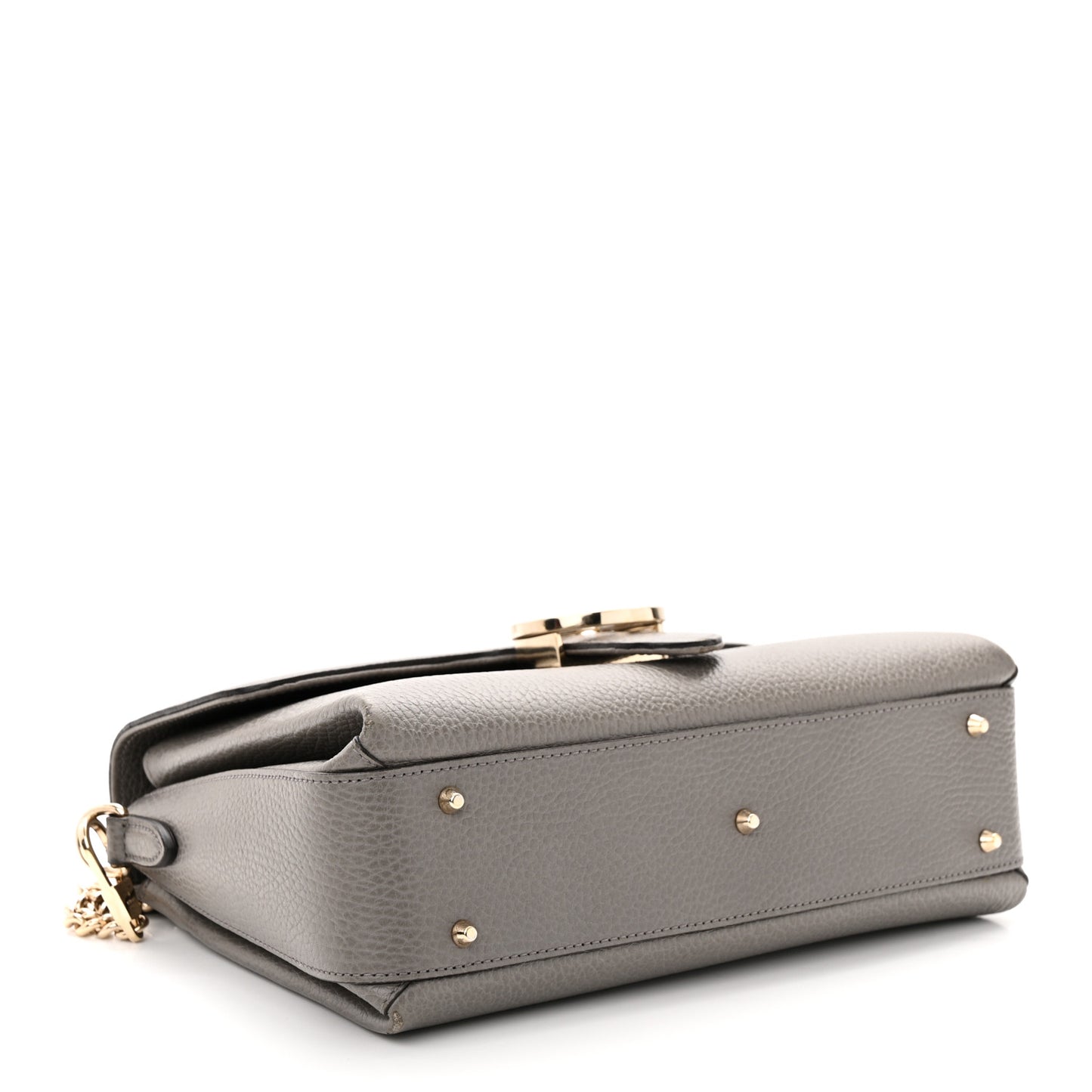 Dollar Calfskin Interlocking G Top Handle Shoulder Bag Loess