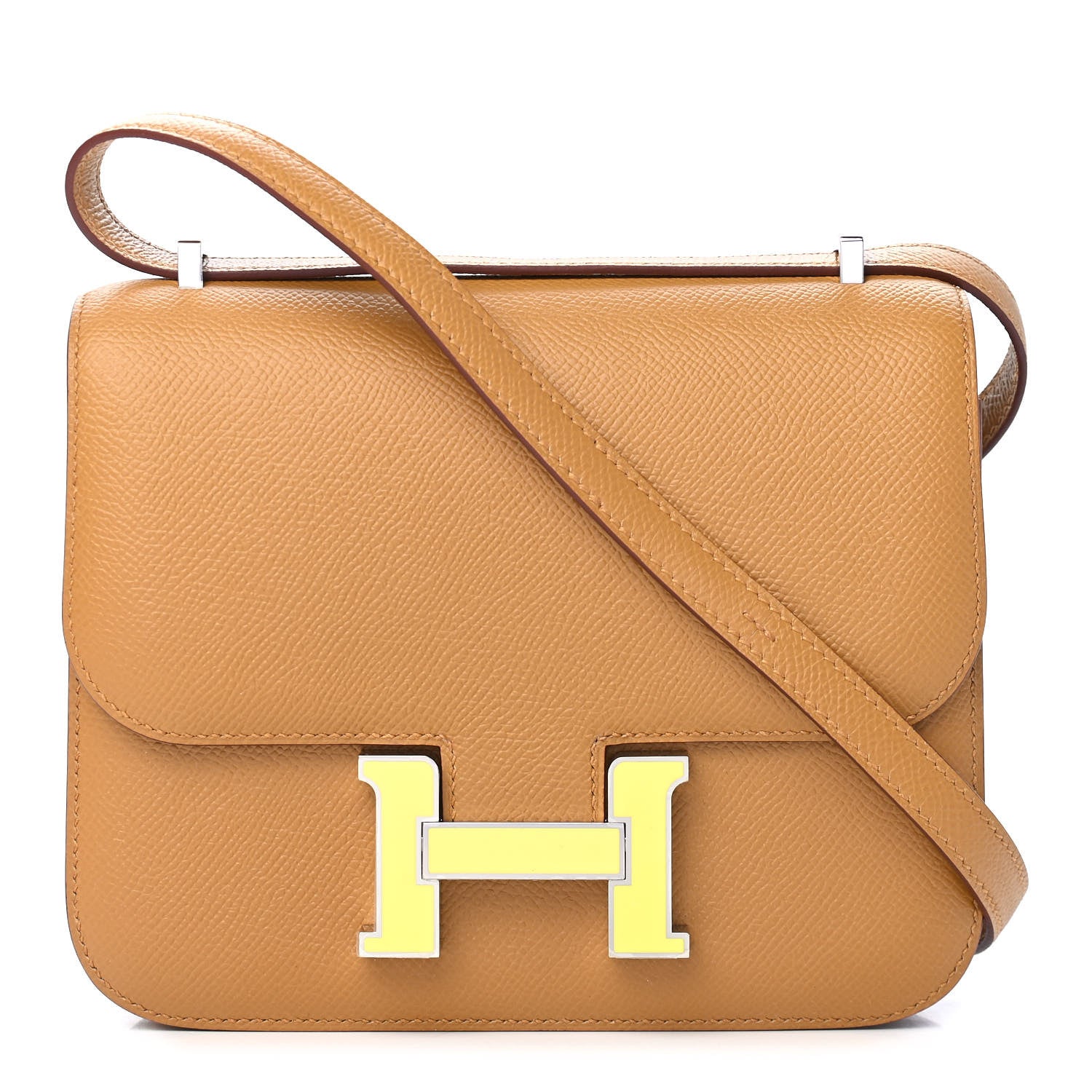 Hermes Epsom Enamel Constance 18 Sesame Lime 1 of 9