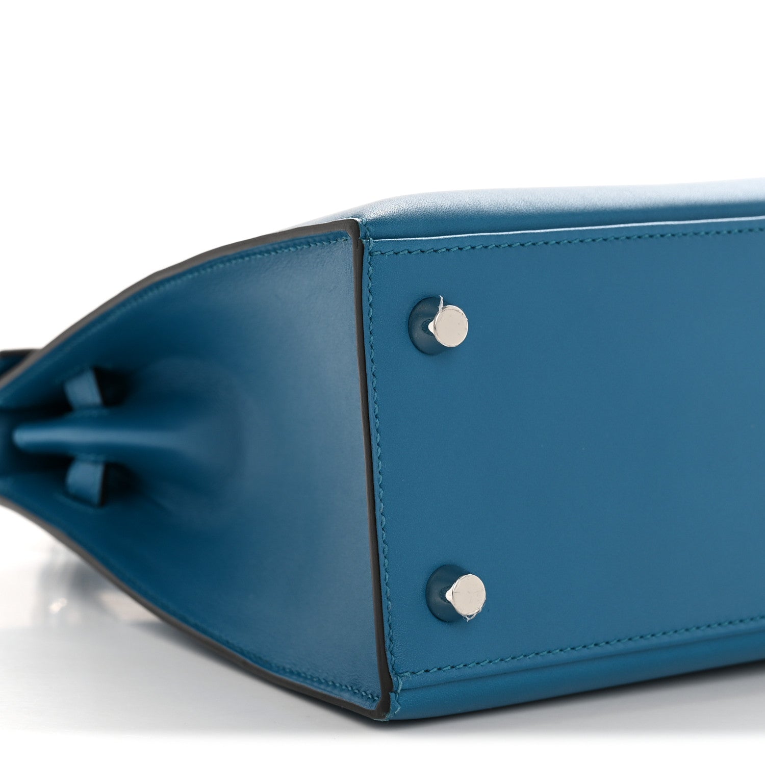 Hermes Tadelakt Kelly Sellier 25 Bleu Izmir 9 of 14
