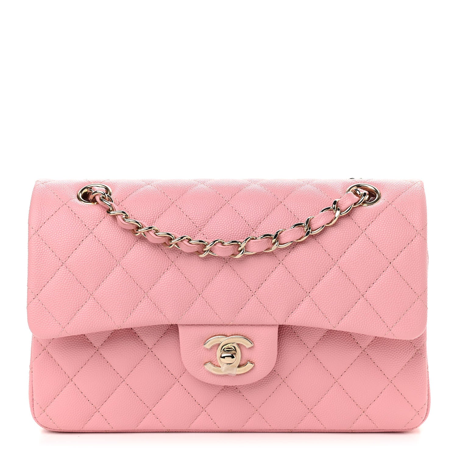 Chanel Caviar Quilted Small Double Flap Pink 1 of 11