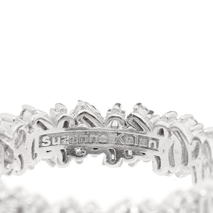 Suzanne Kalan 18K White Gold Diamond Classic Shimmer Eternity Band Ring 54 6.75 4 of 4