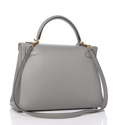 Hermes Togo Kelly Retourne 32 Gris Mouette 3 of 10
