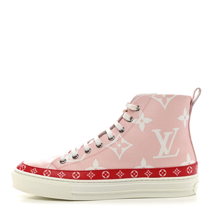 Louis Vuitton Monogram Giant Stellar Sneaker Boots 38.5 Rose Rouge 1 of 11