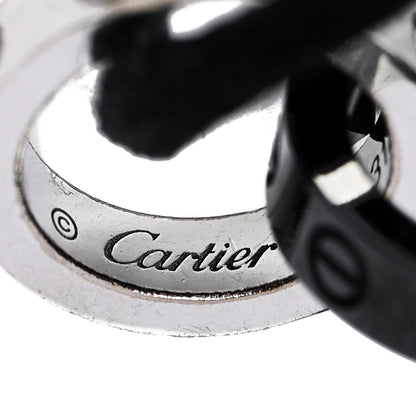 Cartier 18K White Gold Ceramic 4 Diamond LOVE Cord Bracelet Black 3 of 6