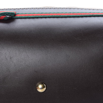 Gucci Monogram Web Mayfair Top Handle Satchel Dark Brown 15 of 19