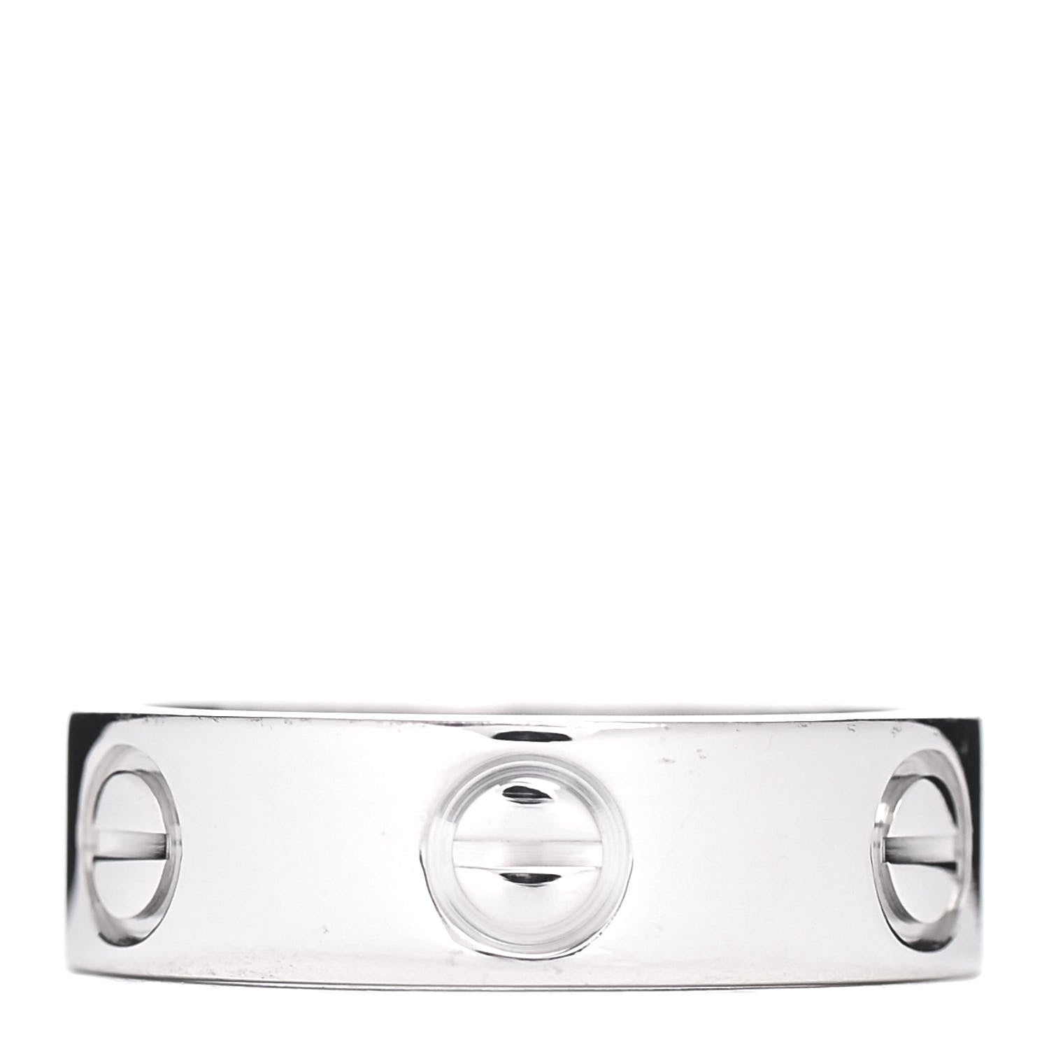 Cartier 18K White Gold 5.5mm LOVE Ring 49 4.75 1 of 4
