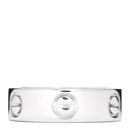 Cartier 18K White Gold 5.5mm LOVE Ring 49 4.75 1 of 4