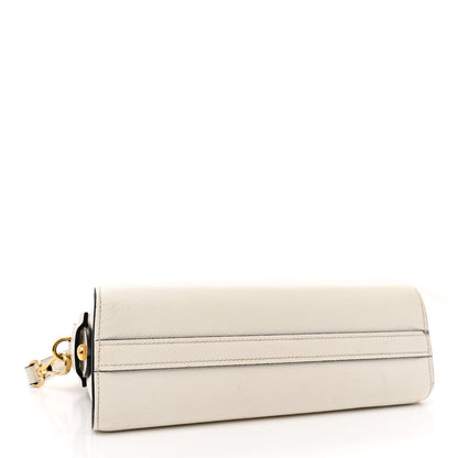 Prada Saffiano City Calfskin Esplanade Crossbody Bag White 4 of 13