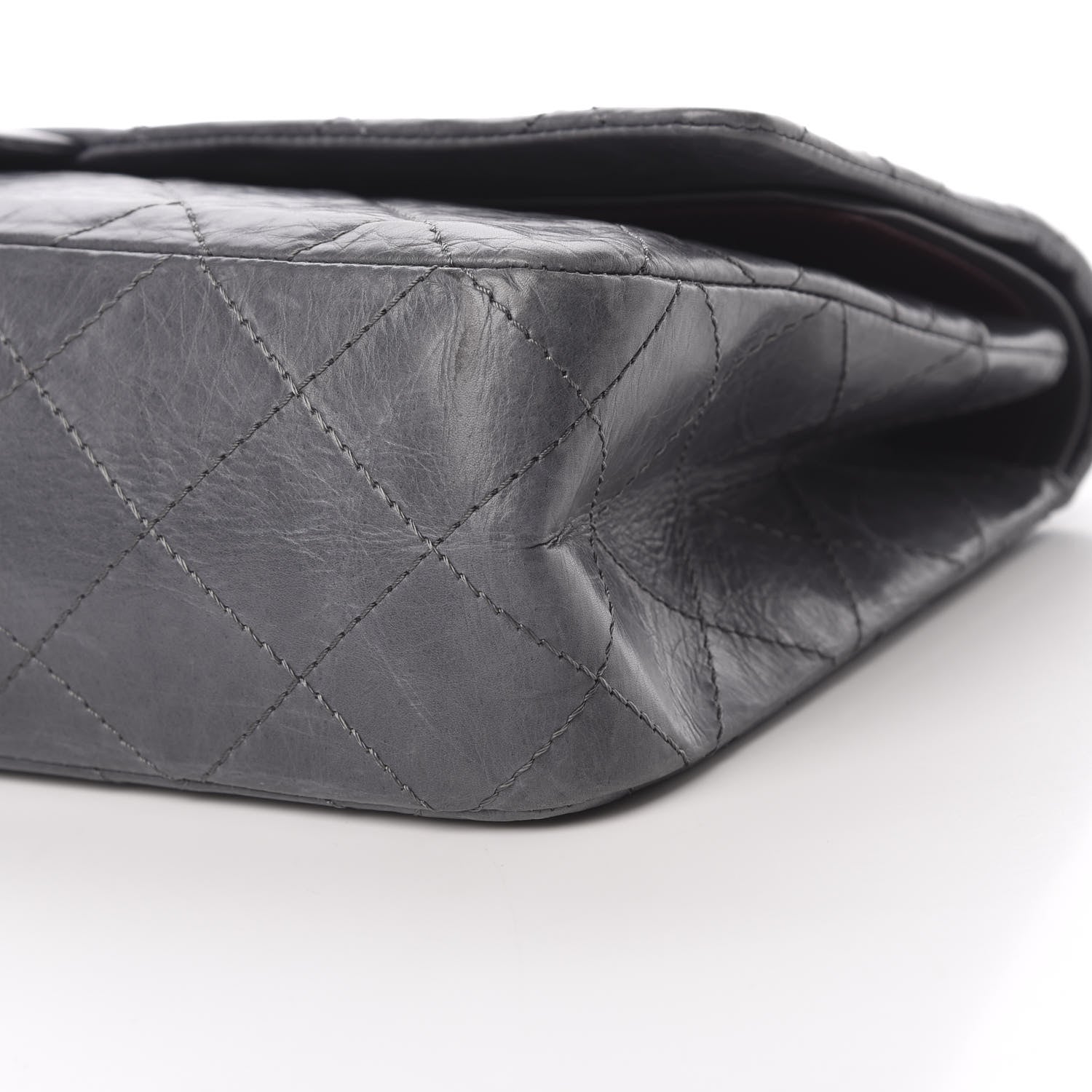 Chanel Aged Calfskin Quilted 50th Anniversary 2.55 Reissue 227 Flap Grey 11 of 17