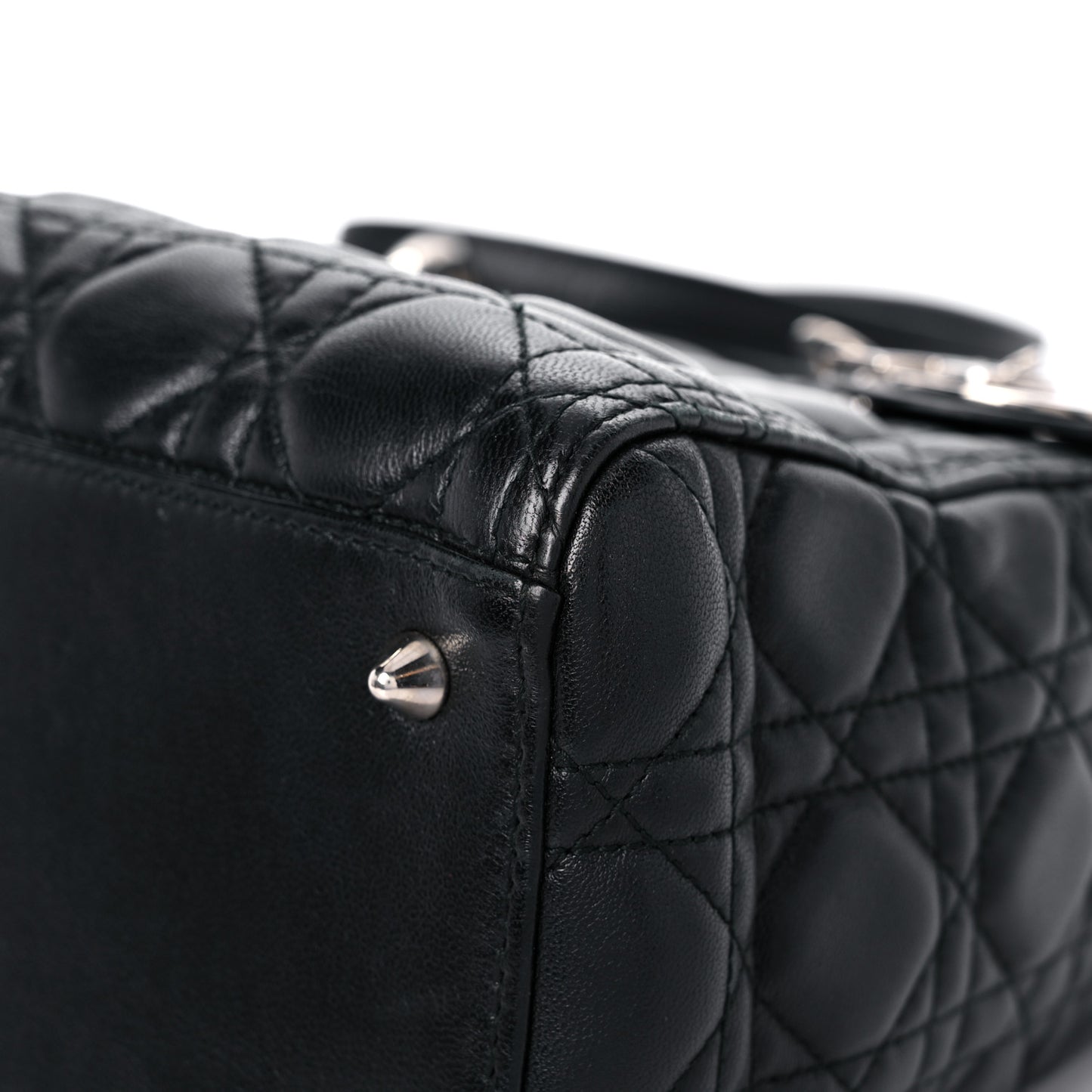 Lambskin Cannage Medium Lady Dior Black