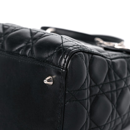 Christian Dior Lambskin Cannage Medium Lady Dior Black 9 of 18