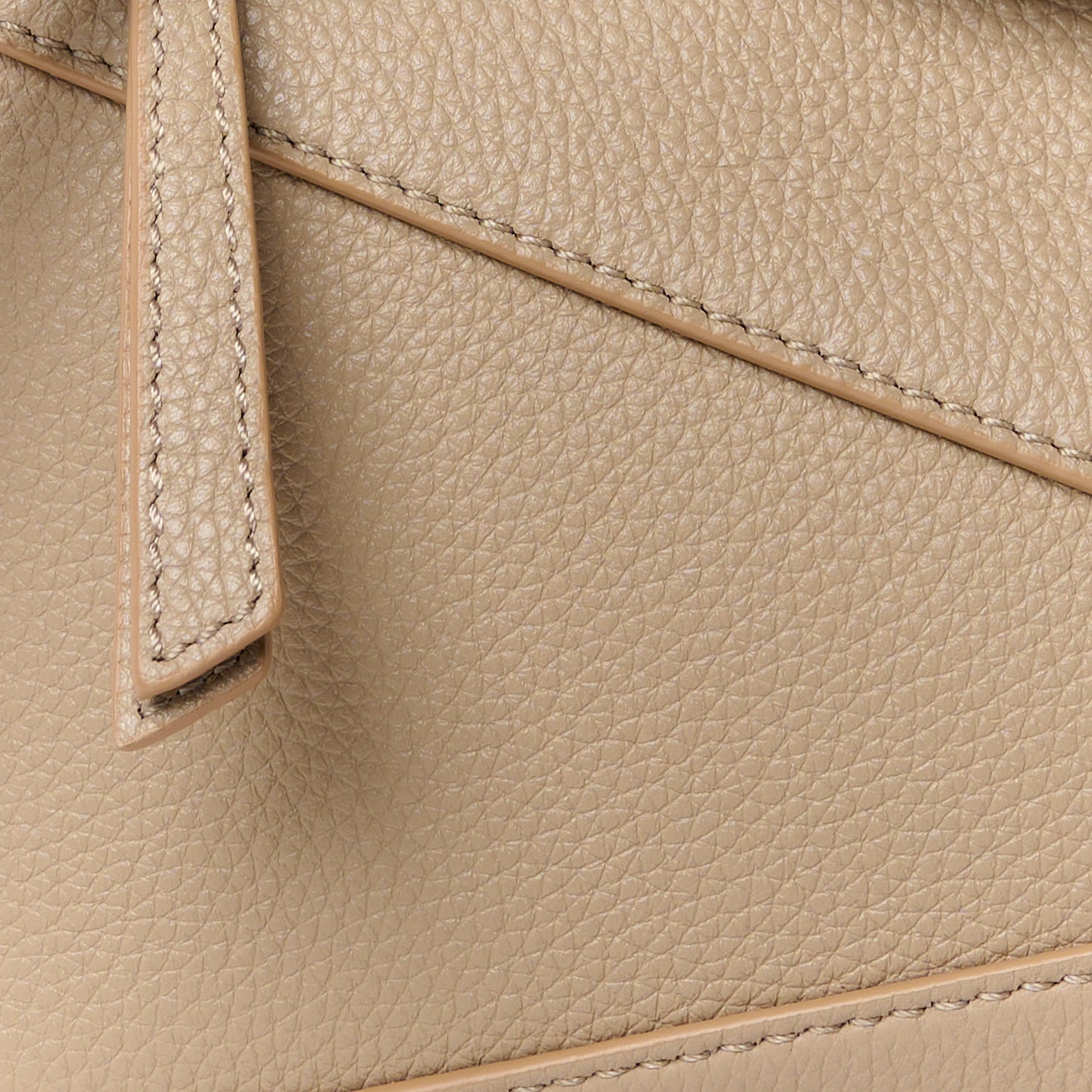 Calfskin Mini Puzzle Edge Bag Sand