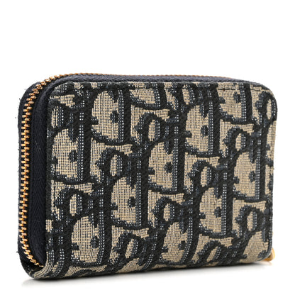 Christian Dior Oblique 30 Montaigne Voyageur Coin Purse Blue 3 of 7