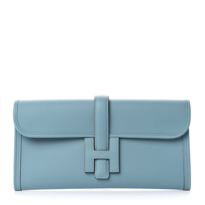Hermes Swift Jige Elan 29 Clutch Bleu Saint Cyr 1 of 8