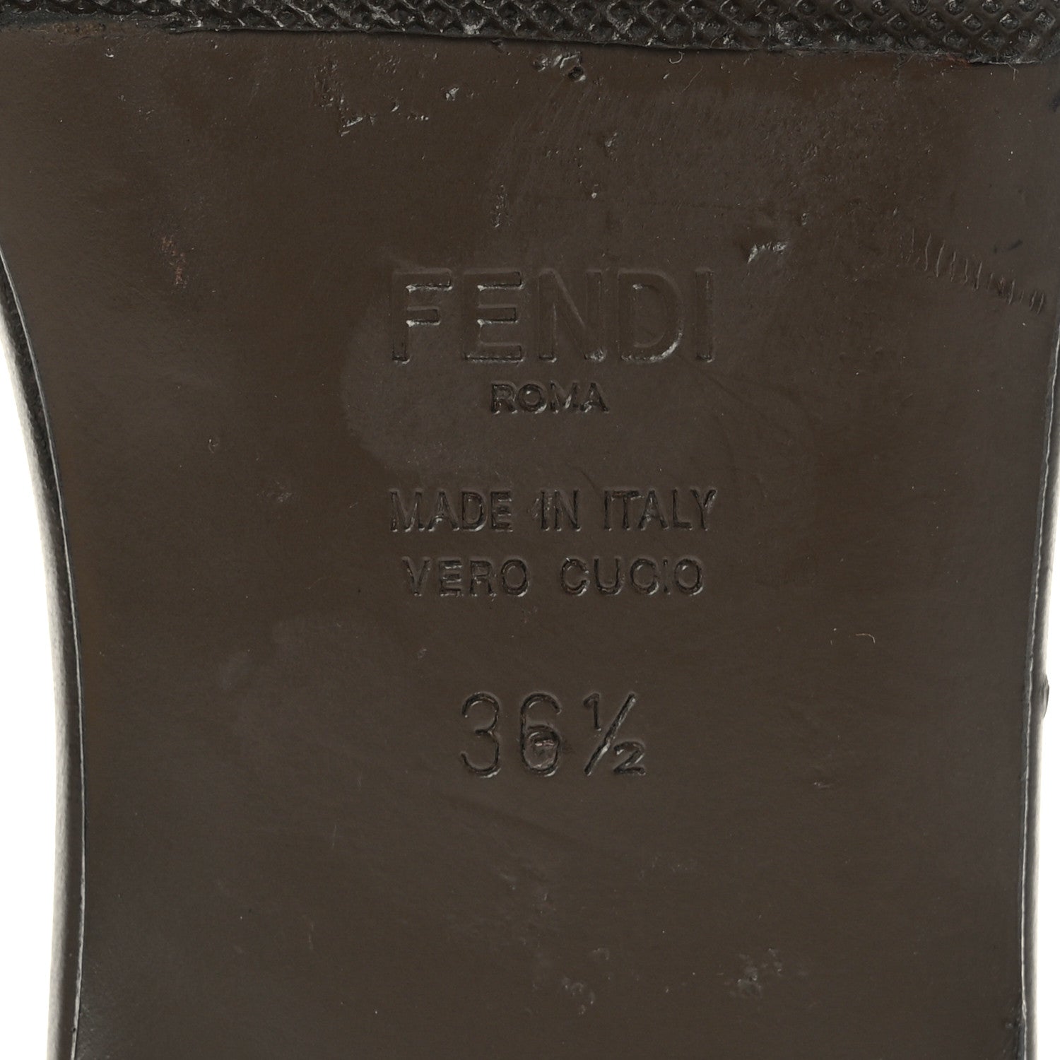 Fendi Vitello Cuoio Baguette Flat Slide Sandals 36.5 Maya 7 of 8
