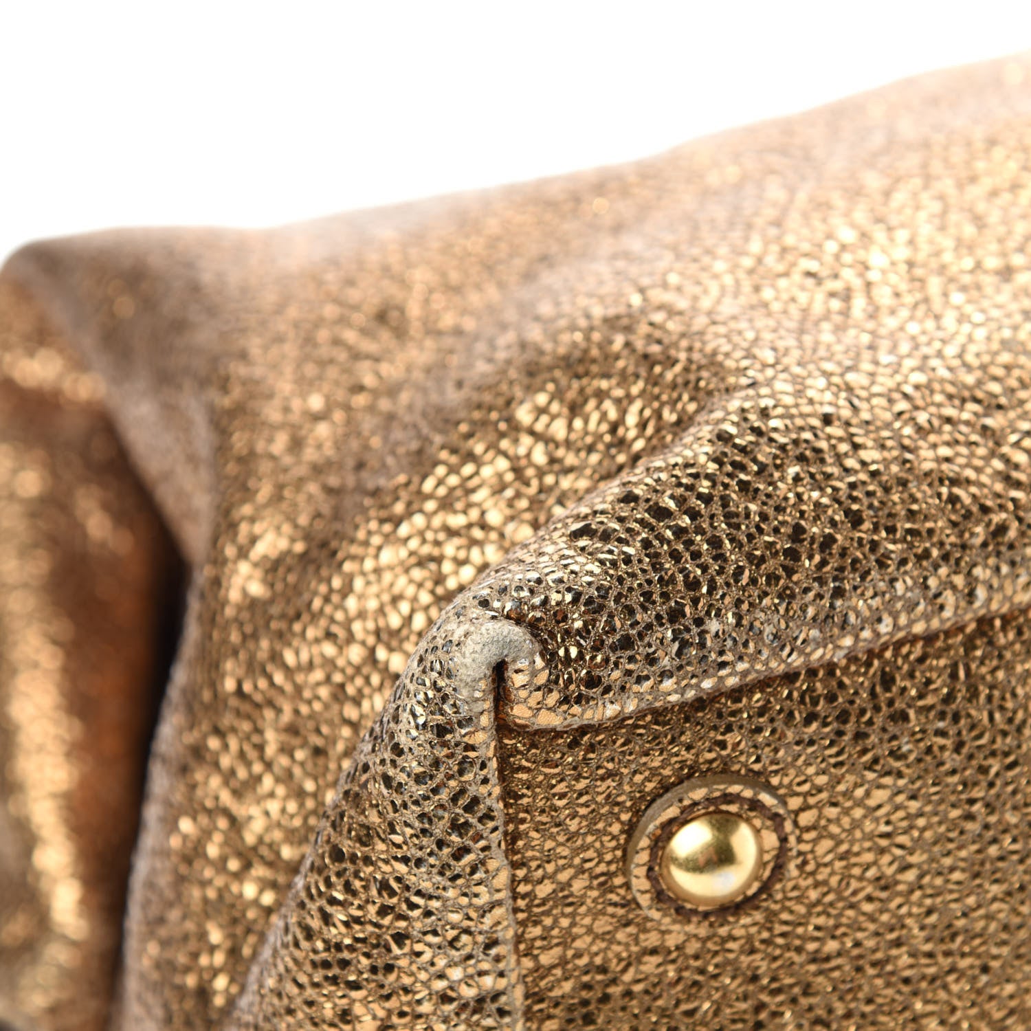 Saint Laurent Volcano Crackled Calfskin Medium Easy Y Bag Gold 8 of 12