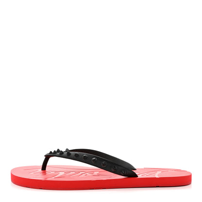 Christian Louboutin Rubber Spike Loubi Donna Flip Flop 42 Black 1 of 8