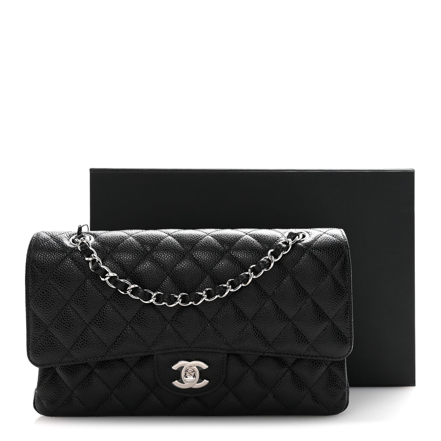 Chanel Caviar Quilted Medium Double Flap Black 11 of 11