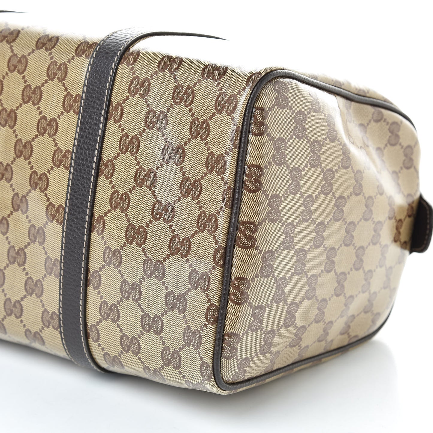 Crystal Monogram Medium Joy Boston Dark Brown