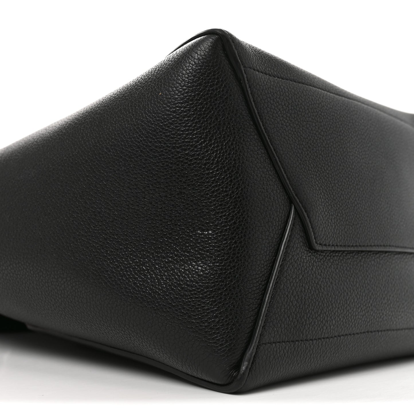 Soft Grained Calfskin Sangle Bucket Bag Black