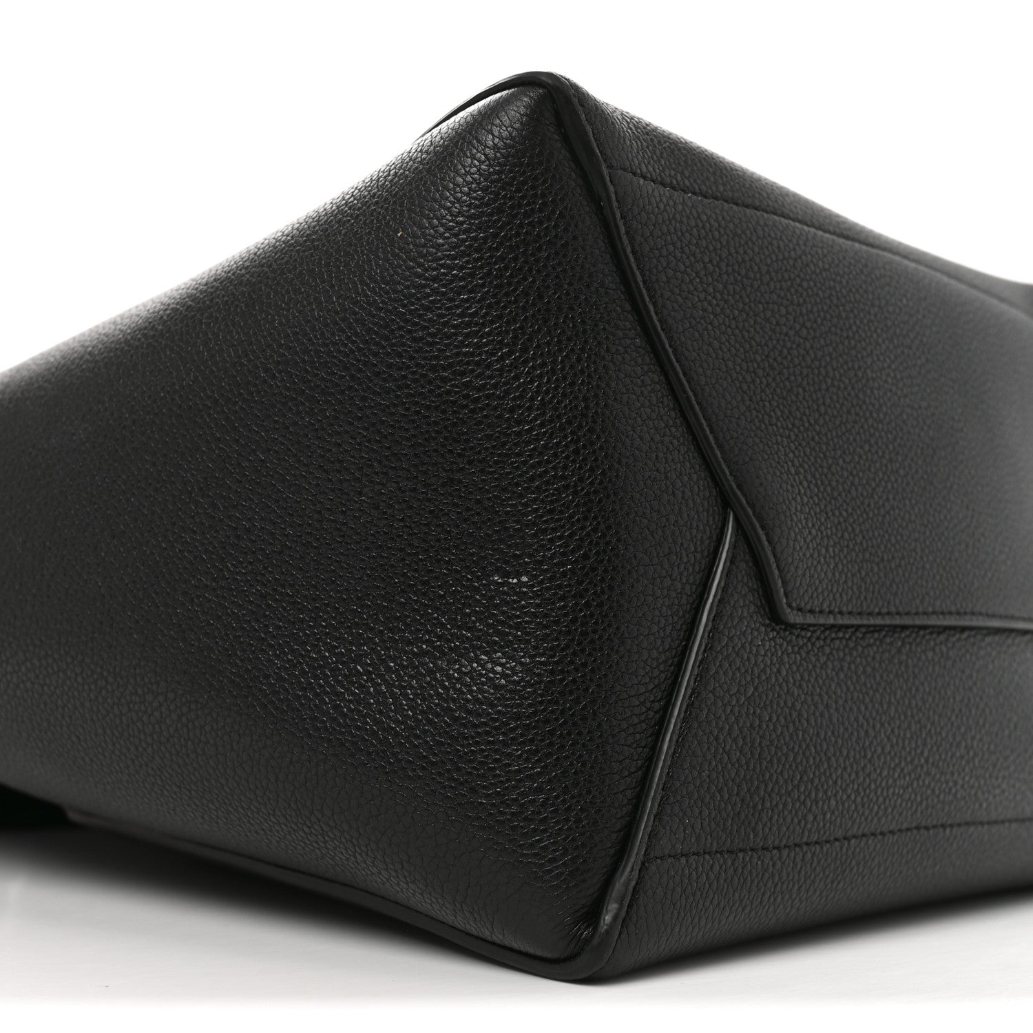 Celine Soft Grained Calfskin Sangle Bucket Bag Black 8 of 10