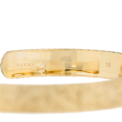 Gucci 18K Yellow Gold Interlocking G Cuff Bracelet 3 of 5