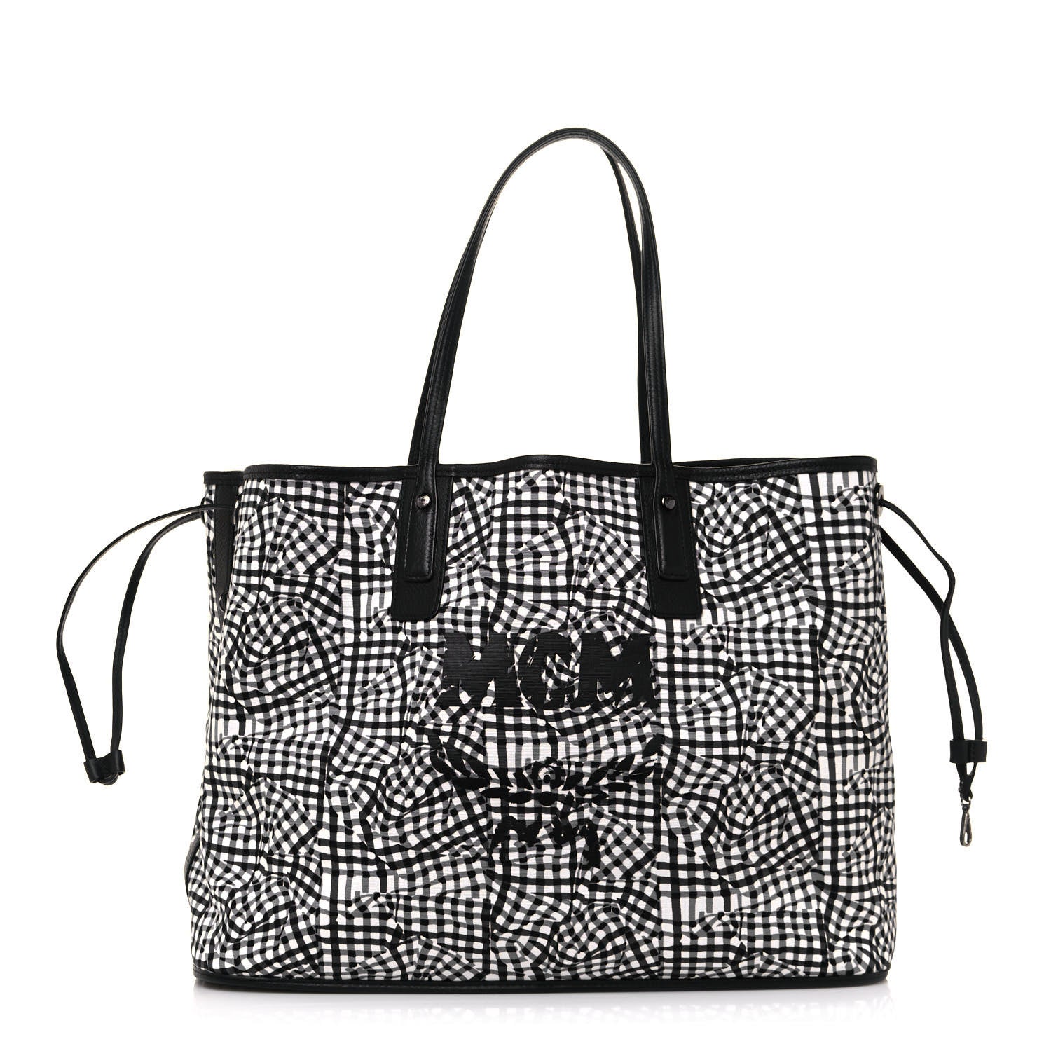 MCM Visetos Large Liz Reversible Shopper Tote Black 12 of 19