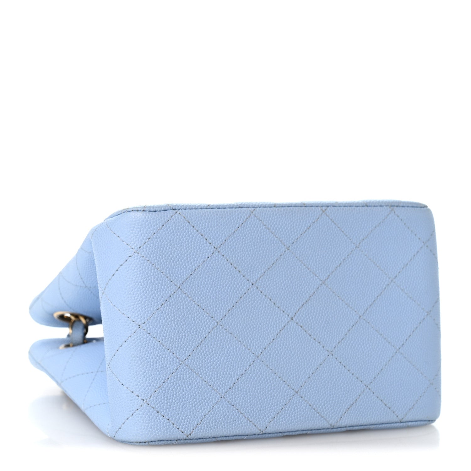 Chanel Caviar Quilted Mini Bucket Bag Blue 4 of 14
