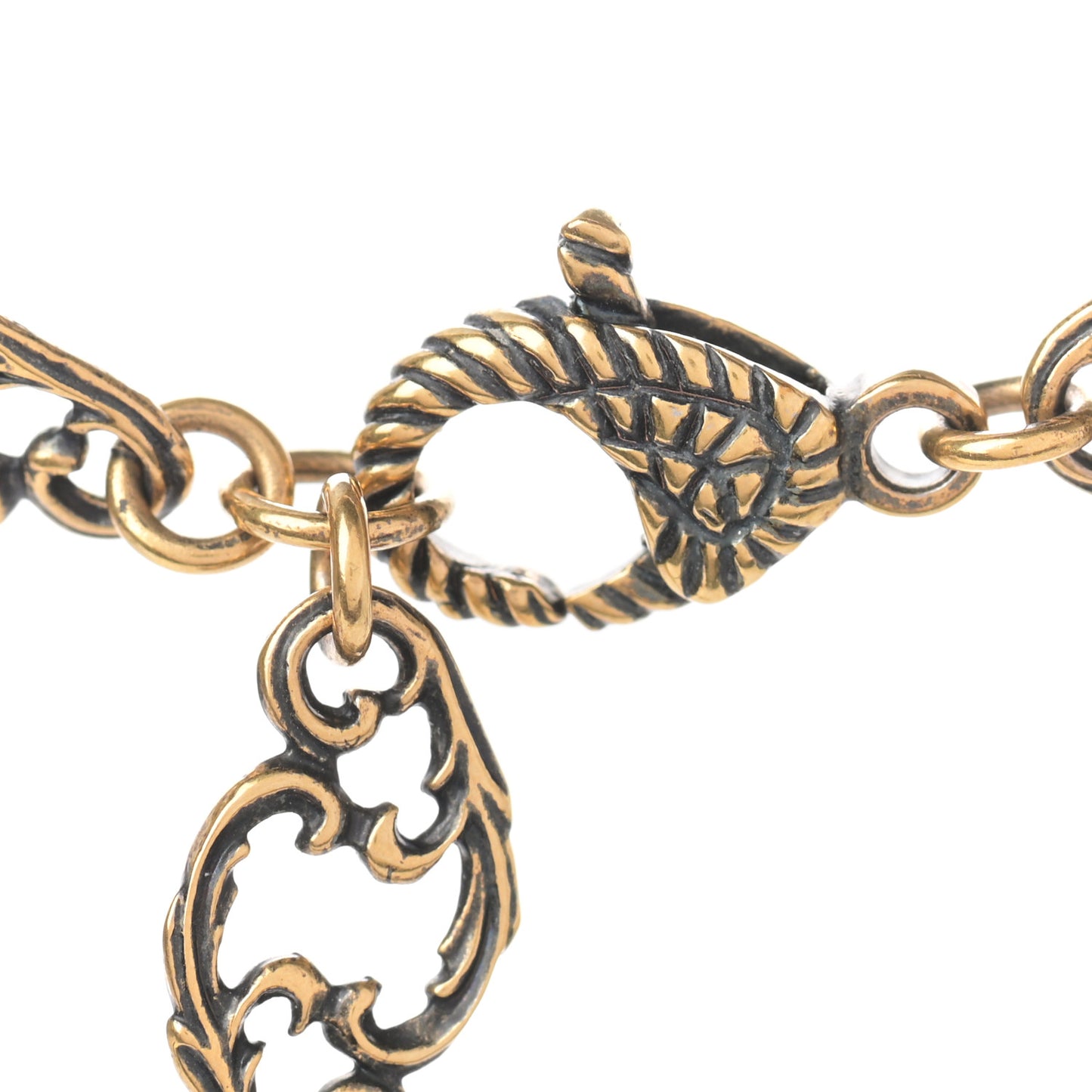Crystal Marmont Necklace Aged Gold Multicolor