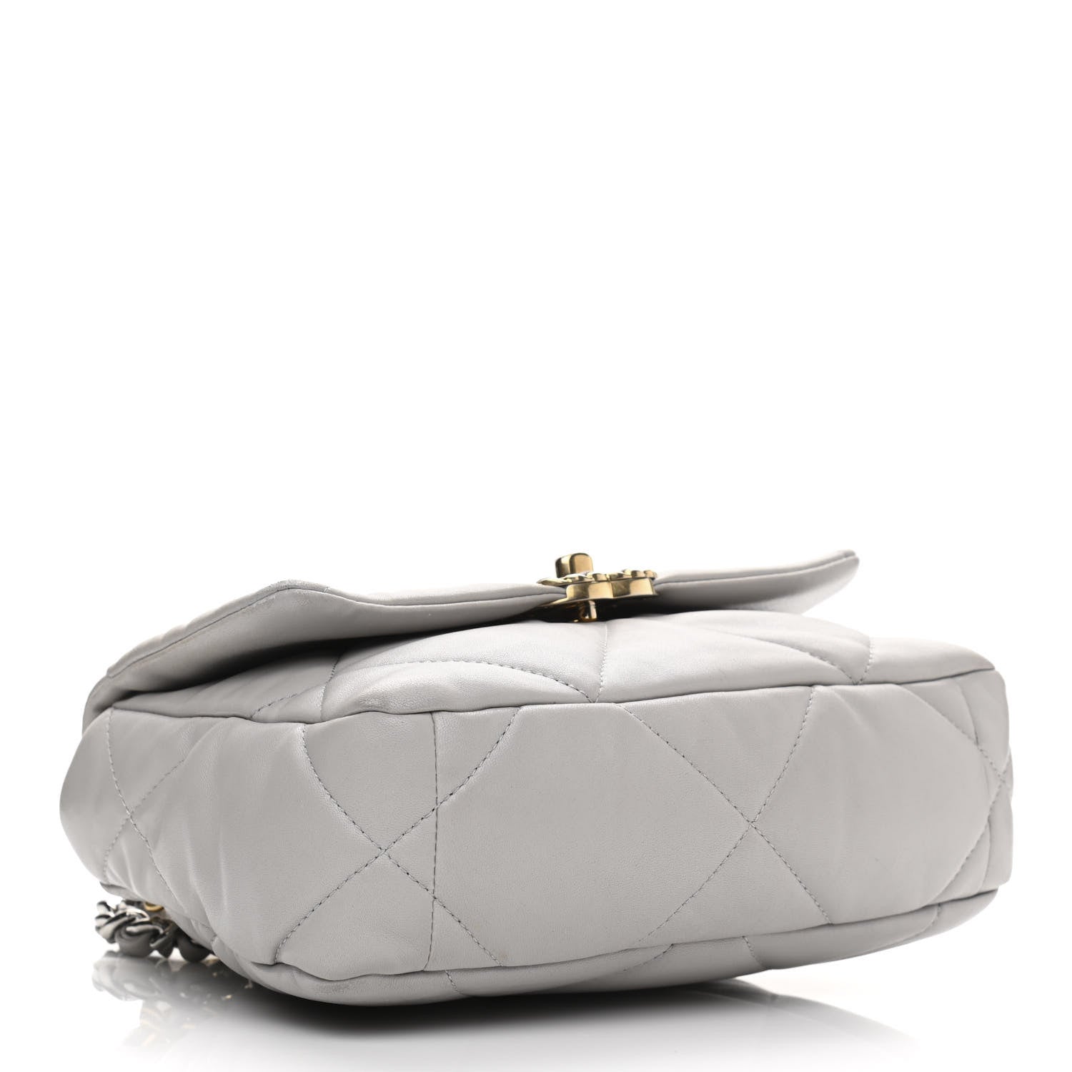 Chanel Lambskin Quilted Medium Chanel 19 Flap Grey 4 of 16