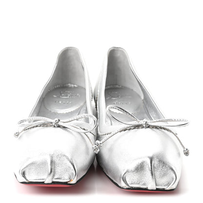 Christian Louboutin Nappa Mamadrague Flats 39 Silver 3 of 8