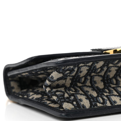 Christian Dior Oblique 30 Montaigne Chain Flap Bag Blue 8 of 10