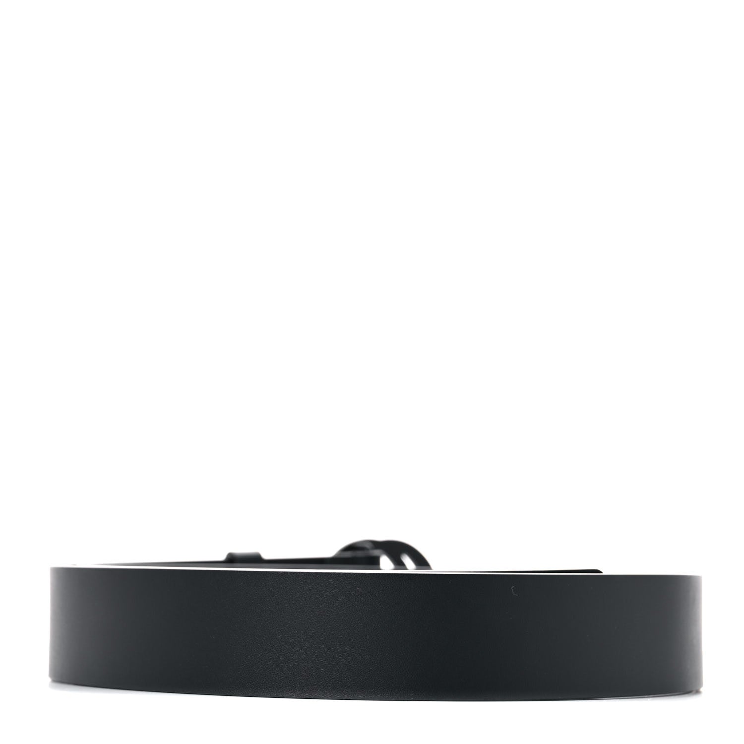 Gucci Selleria Calfskin Monochrome Interlocking G 37mm Belt 90 36 Black 2 of 5
