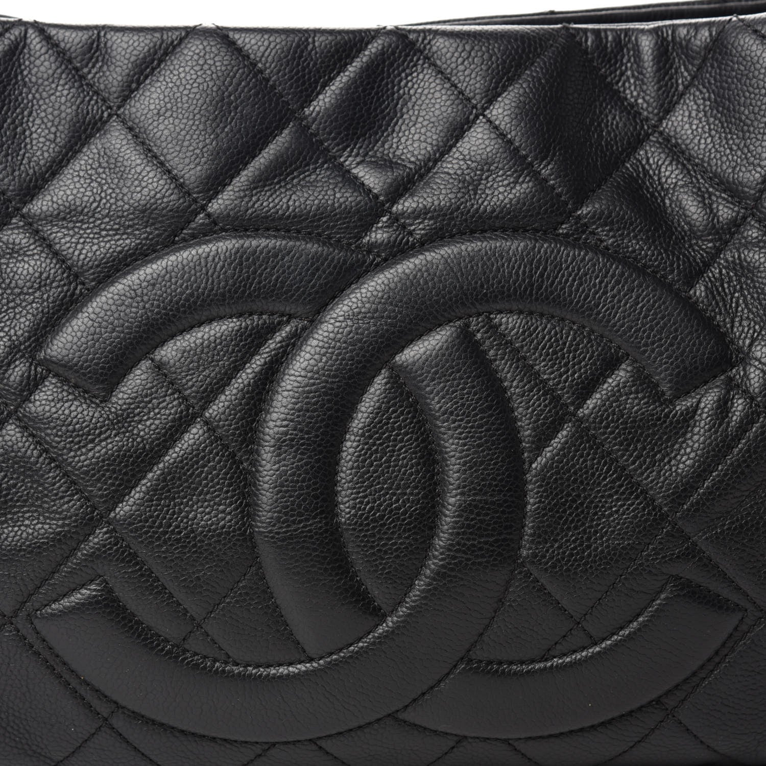 Chanel Caviar Quilted Expandable Zip Shoulder Bag Black 13 of 13