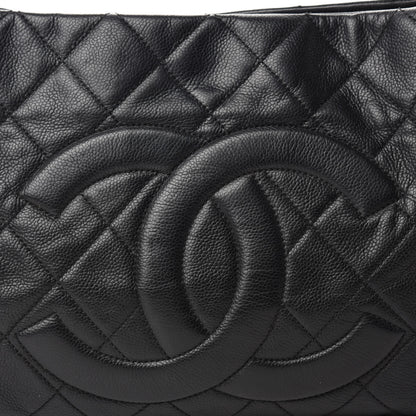 Chanel Caviar Quilted Expandable Zip Shoulder Bag Black 13 of 13