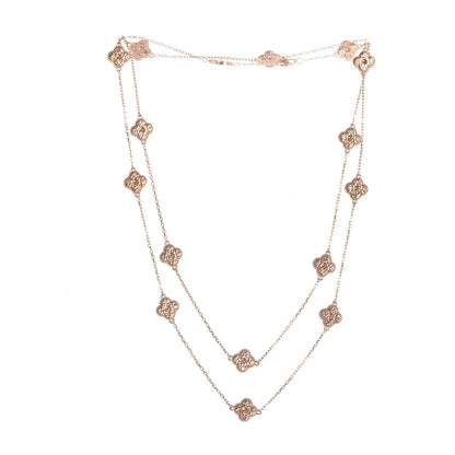Van Cleef & Arpels 18K Rose Gold 16 Motifs Sweet Alhambra Necklace 3 of 6