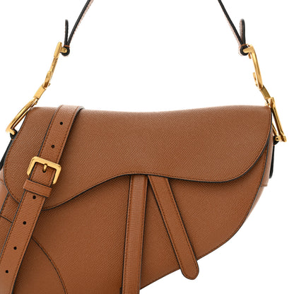 Christian Dior Grained Calfskin Saddle Bag With Strap Golden Saddle 8 of 11
